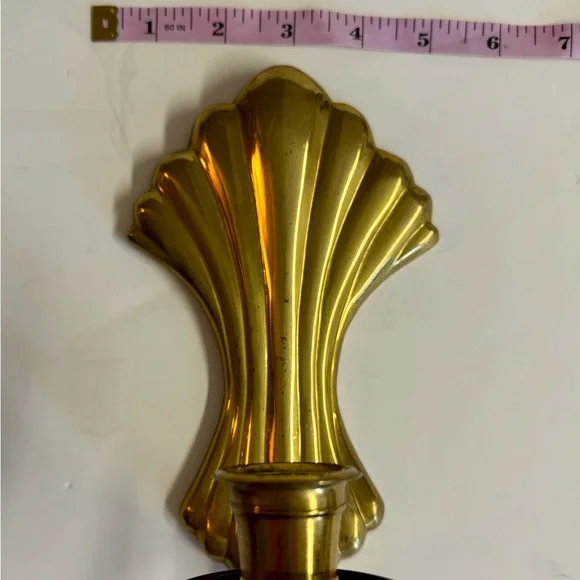 2 PartyLite Vintage Hollywood Regency Art Deco brass wall sconces. - Picture 3 of 6